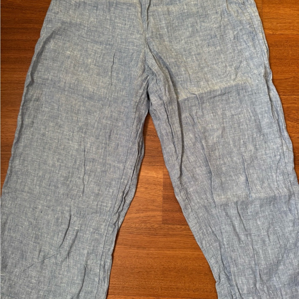 Blue heather linen pants - Picture 2 of 3